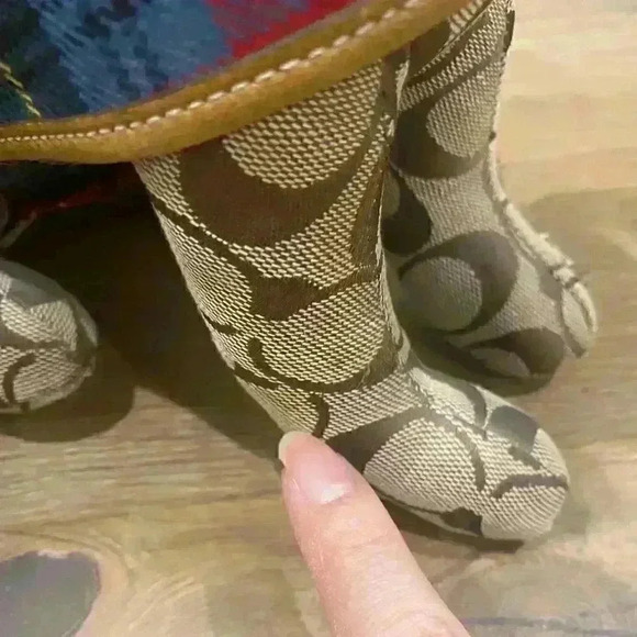 Coach Signature Rare Stuffed Dog Jack Russell with Leather Collar and Jacket - Picture 6 of 7